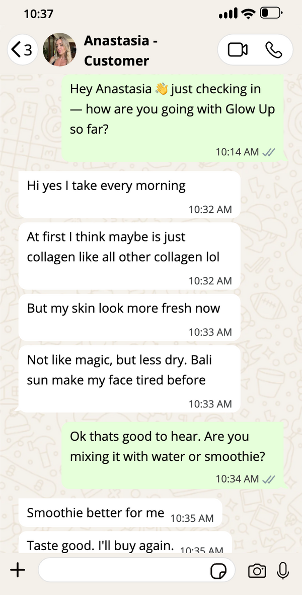 Anastasia, Customer · Glow Up