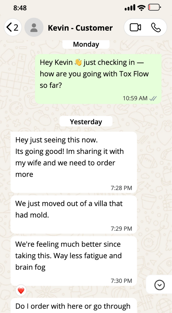 Kevin, Customer · Tox Flow